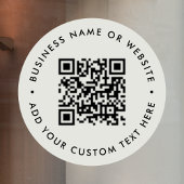 Autocollant Pour Fenêtre Code QR | Fenêtre ronde grise professionnelle