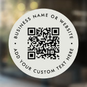 Autocollant Pour Fenêtre Code QR | Fenêtre ronde grise professionnelle