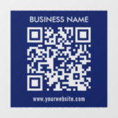 Autocollant Pour Fenêtre Code QR (généré instantanément) modifiable | Bleu  (Feuille)