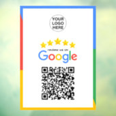 Autocollant Pour Fenêtre Code QR Google Business Review 5 étoiles (Feuille 3)
