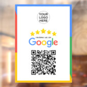 Autocollant Pour Fenêtre Code QR Google Business Review 5 étoiles (Feuille 2)
