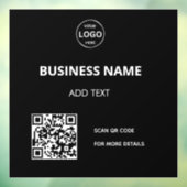 Autocollant Pour Fenêtre Code Qr Logo Business Menu Contact Classer fenêtre (Feuille 3)