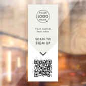 Autocollant Pour Fenêtre Code QR | Logo d'entreprise Moderne Promotionnel (Feuille 2)