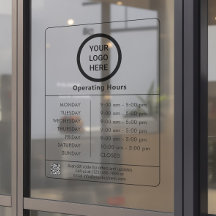 Code QR Logo Minimaliste Heures d'Ouverture de l'E