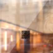 Autocollant Pour Fenêtre Code QR minimaliste Heures d'ouverture métier Blan (Feuille 2)