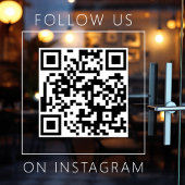 Autocollant Pour Fenêtre Code QR minimaliste Suivez-nous sur Instagram