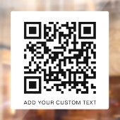 Autocollant Pour Fenêtre Code QR Moderne blanc élégant scannable (Feuille 2)