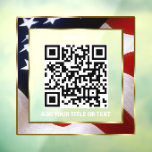 Autocollant Pour Fenêtre Code QR moderne Drapeau USA Entreprise Scannable (Feuille 3)