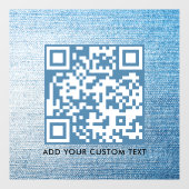 Autocollant Pour Fenêtre Code QR | Moderne et élégant, scannable (Feuille)