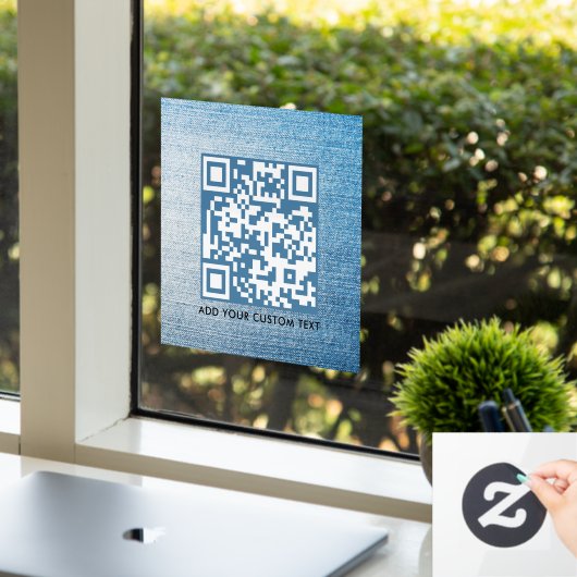 Autocollant Pour Fenêtre Code QR | Moderne et élégant, scannable (Bureau)