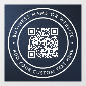 Autocollant Pour Fenêtre Code QR | Moderne et élégant, scannable (Feuille)
