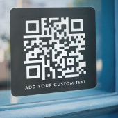 Autocollant Pour Fenêtre Code QR | Moderne Noir Élégant Scannable