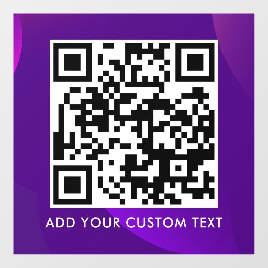 Autocollant Pour Fenêtre Code QR | Moderne Simple Élégant Scannable (Feuille)