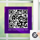 Autocollant Pour Fenêtre Code QR | Moderne Simple Élégant Scannable (Maison)
