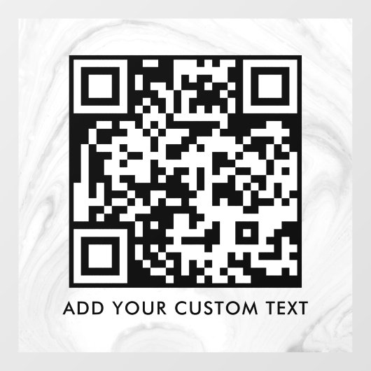 Autocollant Pour Fenêtre Code QR | Moderne Simple Élégant Scannable  (Feuille)