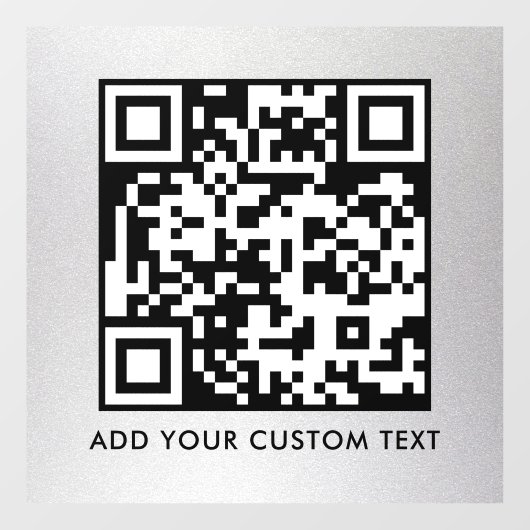 Autocollant Pour Fenêtre Code QR | Moderne Simple Élégant Scannable (Feuille)
