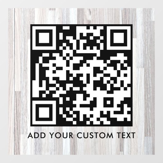 Autocollant Pour Fenêtre Code QR | Moderne Simple Élégant Scannable  (Feuille)