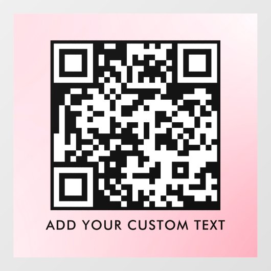 Autocollant Pour Fenêtre Code QR | Moderne Simple Élégant Scannable (Feuille)