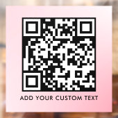 Autocollant Pour Fenêtre Code QR | Moderne Simple Élégant Scannable (Feuille 2)