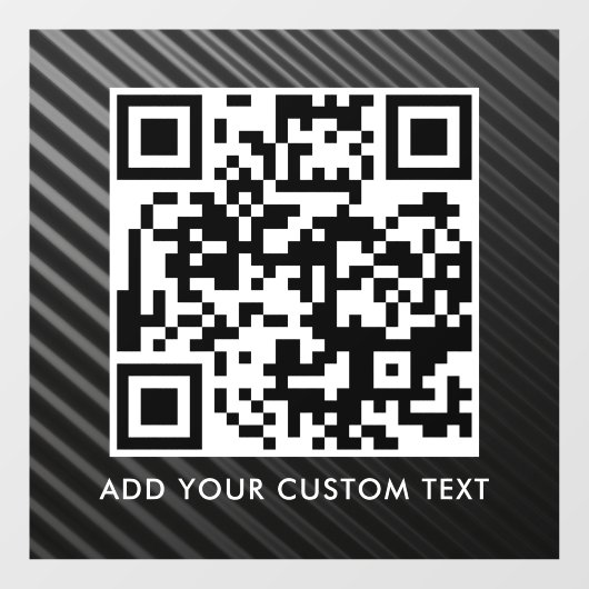 Autocollant Pour Fenêtre Code QR | Moderne Simple Élégant Scannable  (Feuille)