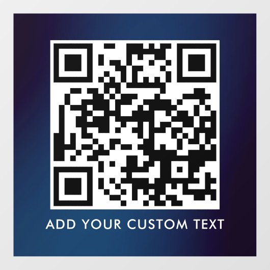 Autocollant Pour Fenêtre Code QR | Moderne Simple Élégant Scannable (Feuille)