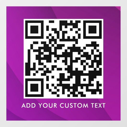Autocollant Pour Fenêtre Code QR | Moderne Simple Élégant Scannable (Feuille)