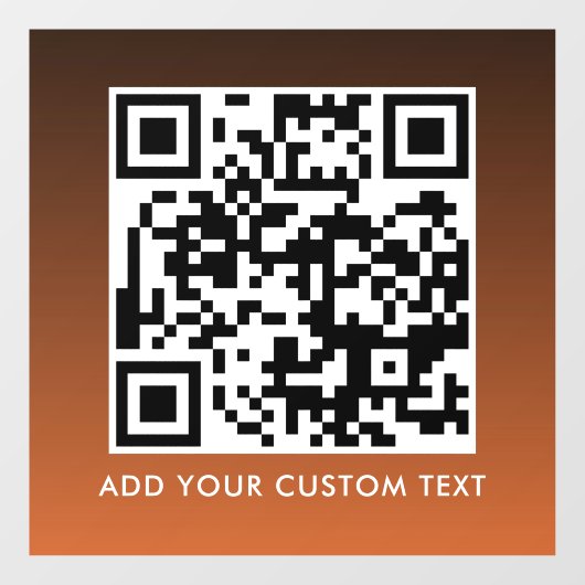 Autocollant Pour Fenêtre Code QR | Moderne Simple Élégant Scannable (Feuille)