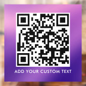 Autocollant Pour Fenêtre Code QR | Moderne Simple Élégant Scannable  (Feuille 2)
