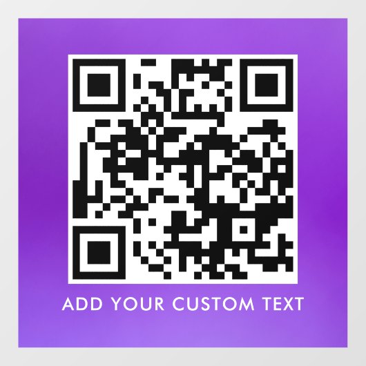 Autocollant Pour Fenêtre Code QR | Moderne Simple Élégant Scannable  (Feuille)
