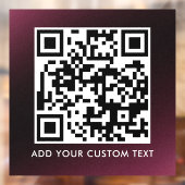 Autocollant Pour Fenêtre Code QR | Moderne Simple Scannable Élégant (Feuille 2)