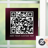 Autocollant Pour Fenêtre Code QR | Moderne Simple Scannable Élégant (Maison)