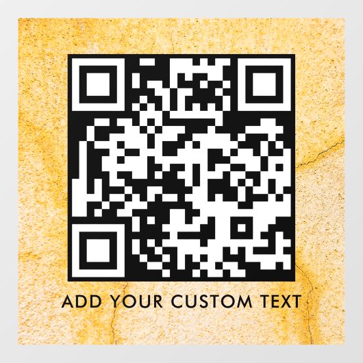Autocollant Pour Fenêtre Code QR | Moderne Simple Scannable Élégant (Feuille)