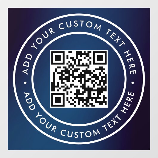 Autocollant Pour Fenêtre Code QR | Moderne Simple Scannable Élégant (Feuille)