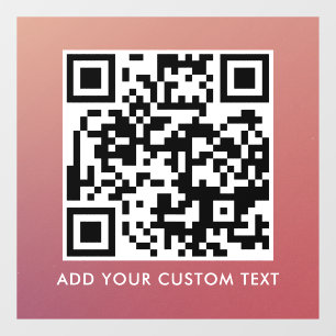 Autocollant Pour Fenêtre Code QR Moderne Simple Scannable Élégant