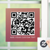 Autocollant Pour Fenêtre Code QR | Moderne Simple Scannable Élégant  (Maison)