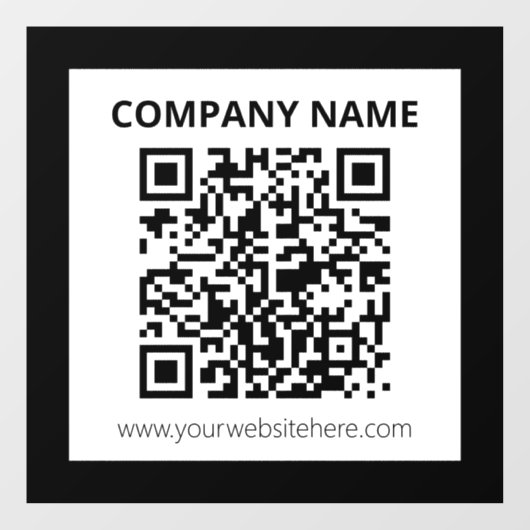 Autocollant Pour Fenêtre Code QR modifiable et conception personnalisée sim (Feuille)