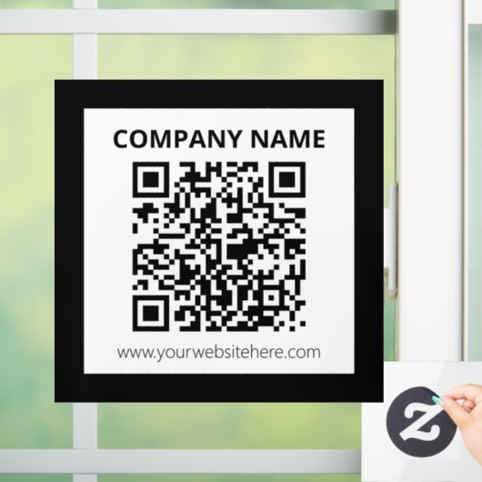 Autocollant Pour Fenêtre Code QR modifiable et conception personnalisée sim (Maison)