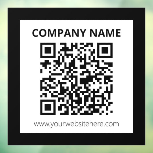 Autocollant Pour Fenêtre Code QR modifiable et conception personnalisée sim (Feuille 3)