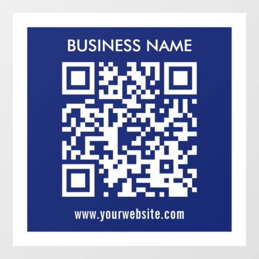 Autocollant Pour Fenêtre Code QR modifiable (généré instantanément) | bleu  (Feuille)