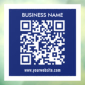 Autocollant Pour Fenêtre Code QR modifiable (généré instantanément) | bleu  (Feuille 3)