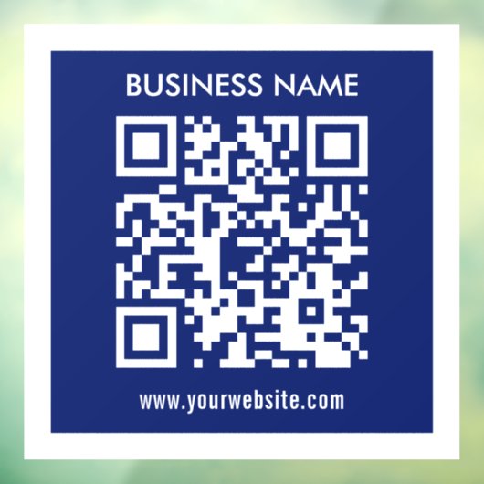 Autocollant Pour Fenêtre Code QR modifiable (généré instantanément) | bleu  (Feuille 3)