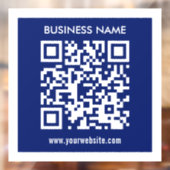 Autocollant Pour Fenêtre Code QR modifiable (généré instantanément) | bleu  (Feuille 2)