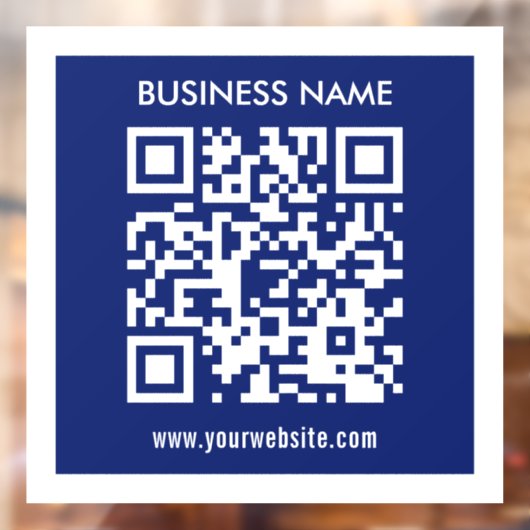 Autocollant Pour Fenêtre Code QR modifiable (généré instantanément) | bleu  (Feuille 2)
