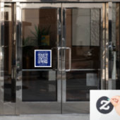 Autocollant Pour Fenêtre Code QR modifiable (généré instantanément) | bleu  (Porte de bureau)