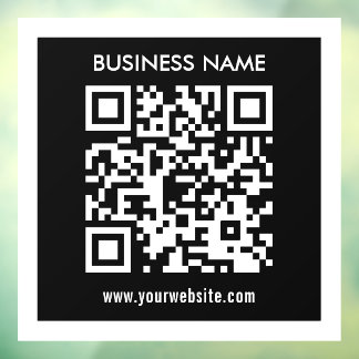 Autocollant Pour Fenêtre Code QR modifiable (généré instantanément) | Noir
