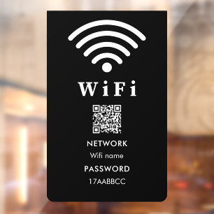Autocollant Pour Fenêtre Code QR Mot de passe Wifi Scanner pour se connec