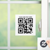 Autocollant Pour Fenêtre Code QR noir personnalisé (Maison)