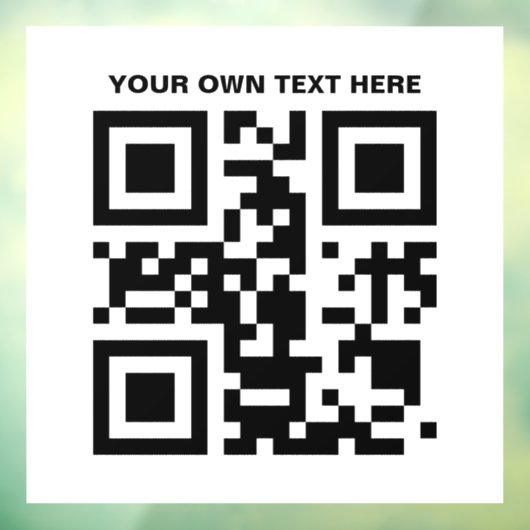 Autocollant Pour Fenêtre Code QR noir personnalisé (Feuille 3)