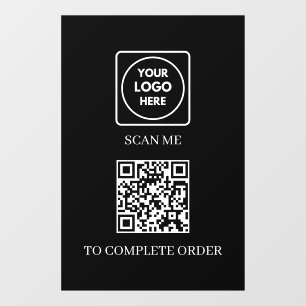 Autocollant Pour Fenêtre Code QR noir personnalisé Affichage de commande