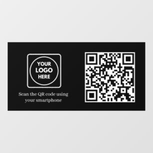 Autocollant Pour Fenêtre Code QR noir personnalisé Affichage de contrôle